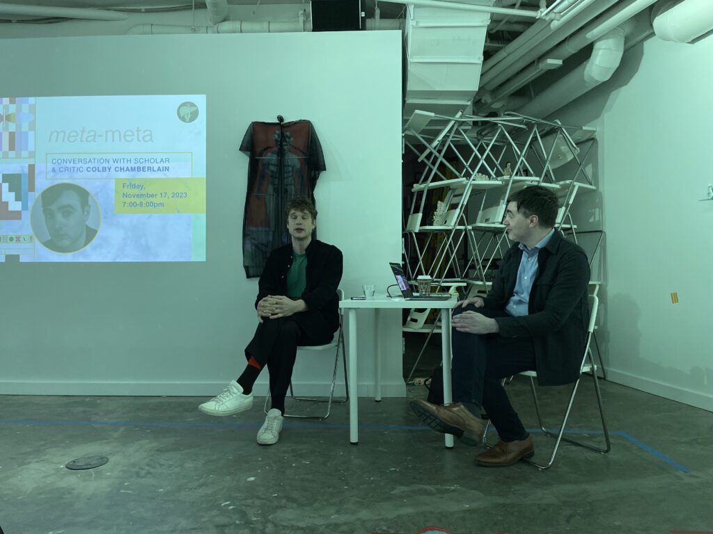 meta-meta: Conversation with Colby Chamberlain